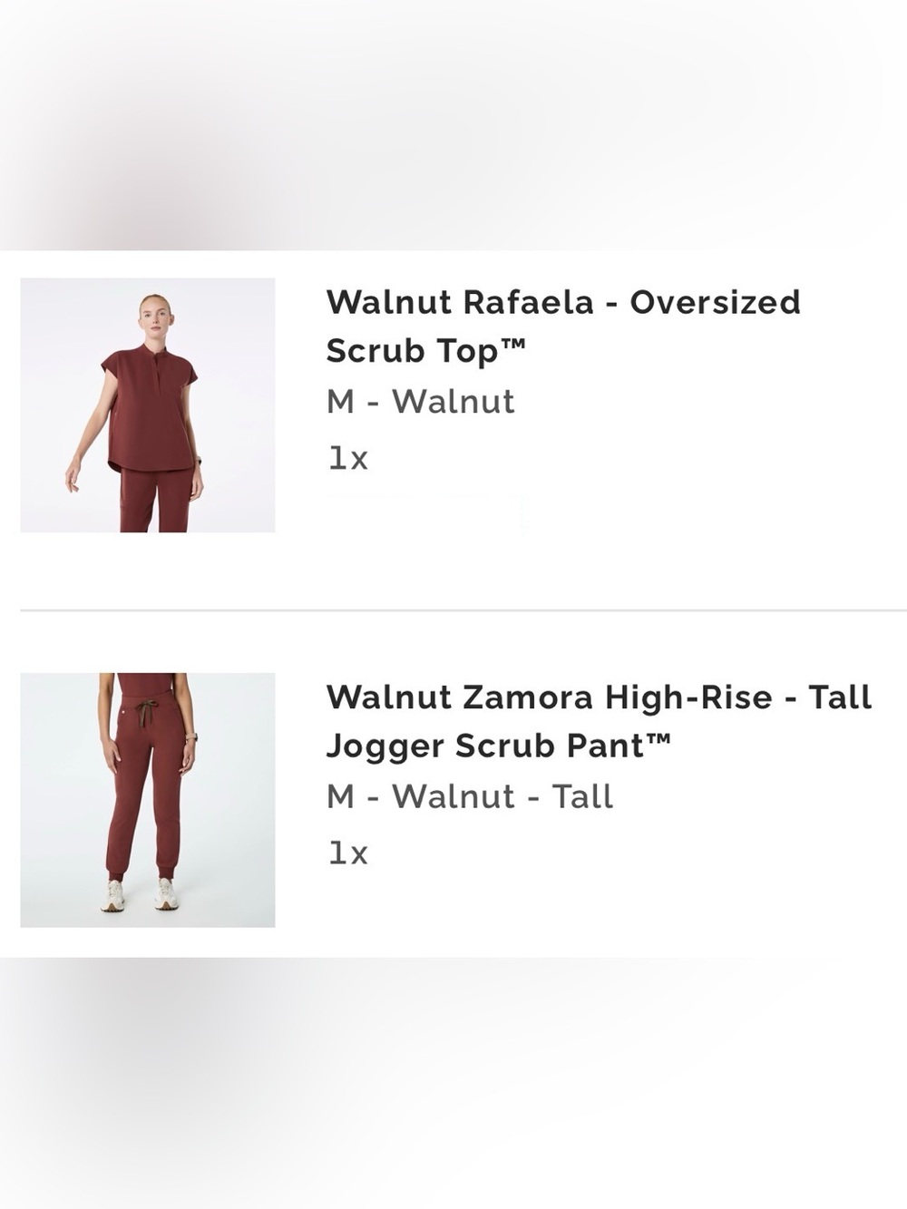 Figs Walnut Rafaela Oversized Scrub Top